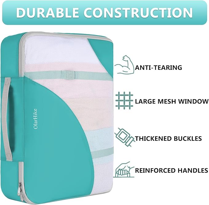 8 Set Packing Cubes for Travel, Gifts for Women Mom,Anti-Tearing Suitcase Organizer,OlarHike Vacation Essentials & Accessories for Cruise Ship
