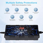 Universal Power Supply 3V~24V 6A 144W Adjustable Variable 3V 5V 9V 12V 18V 20V 24V AC/DC Adapter Charger, 100V-240V AC to DC Converter with 14 Tips, Polarity Converter and 4-Way Power Splitter Cable