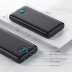 Portable Charger 30,800mAh PowerBank with 3 Output, 25W PD Fast Charging +QC 4.0 Quick Phone Charging Power Bank,Travel Essential Phone Charger Battery Pack for iPhone 17/16/15 Android Galaxy etc
