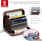 FurArt Zipper Wallet Women, RFID Blocking Credit Card Wallet, Business Card Holder, Compact Size KeyChain Wallet