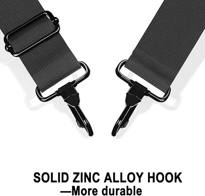 Shoulder Strap 72 inch, Universal Replacement Laptop Shoulder Strap with Adjustable Buckles and Metal Hooks for Briefcase Laptop Messenger Bag Crossbody Bag Luggage/Duffel, Dark Gray