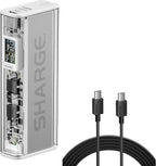 240W USB C Cable& Shargeek 140 Power Bank-White Bundle