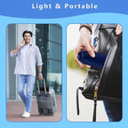 Airplane Foot Hammock for Plane Travel, Foot Sling for Airplane Travel,Portable Leg Hammock for Foot & Leg Support, Improve Comfort, A Must-Have for Long Flights, Work, Travel, 2 Pack, Black & Blue