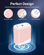 iPhone 17e USB C Charger Block, Ultra-Compact Type C Fast Charger Wall Plug for iPhone 17 17e 17 Pro Max 16 15 14, Samsung Galaxy S26 S25, iPad Pro/Air, PD 3.0 Fast Charging USBC Cube Adapter