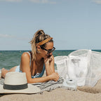 KALIDI Beach Nylon Mesh Tote Bag, Casual Tote Bag Hobo Women Foldable MAX 23L Shoulder Bag For Beach Picnic Vacation