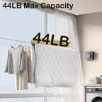 Retractable Clothesline Indoor,Bathroom Clothesline Retracting Heavy Duty Clothes Drying Laundry Line Travel Clothesline for Hotel Room Wall Mounted Stainless Steel Line-13.8 Feets,Gray