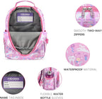 mibasies Toddler Backpack for Girls 2-4: Cute Kids Backpacks for Girls - Preschool Kindergarten Backpack - Flower Cat