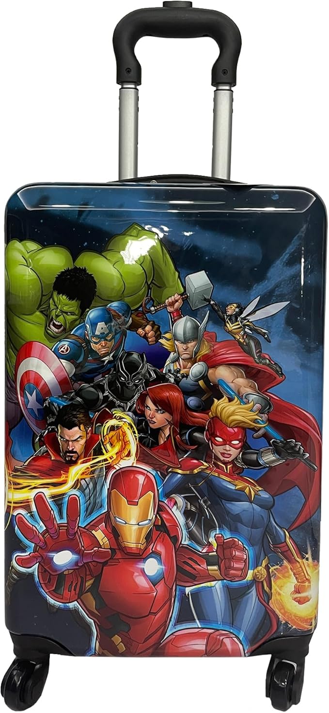 Fast Forward 20 Inches Avengers Luggage-Hard-Sided Tween Spinner Carry-On Travel Trolley Rolling Avengers Suitcase for Kids