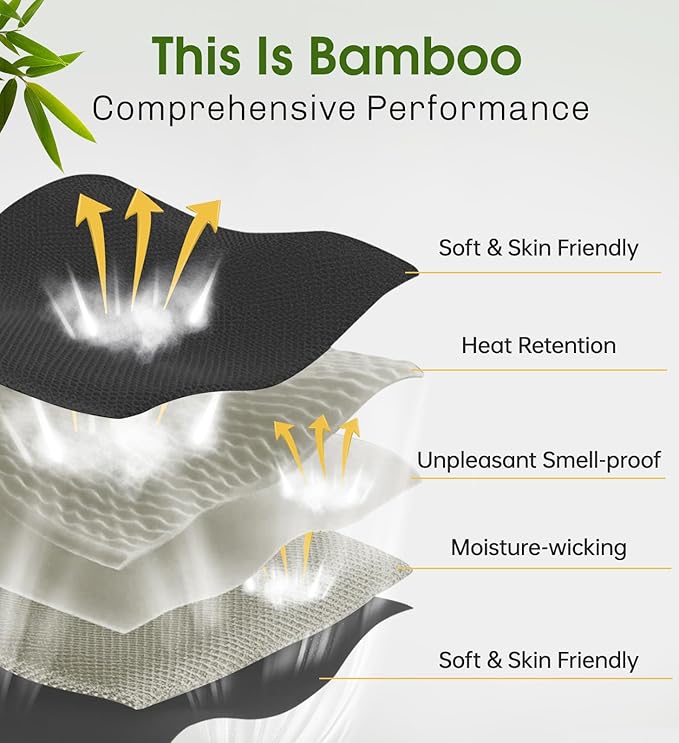 Bamboo Cotton Large Sleep Mask with Bluetooth Wireless Headphones - Blackout Eye Mask for Sleeping 3D Contoured Sleep Headband Ear Muffs Lengthen & Low Noise Hook for Better Experience (Black)