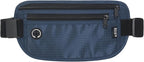 Slim Money Belt for Travel - Anti-Theft Hidden Passport Holder Waist Wallet with Secure Pouch for Cash, Credit Cards & Phone Safe Small Navy Blue