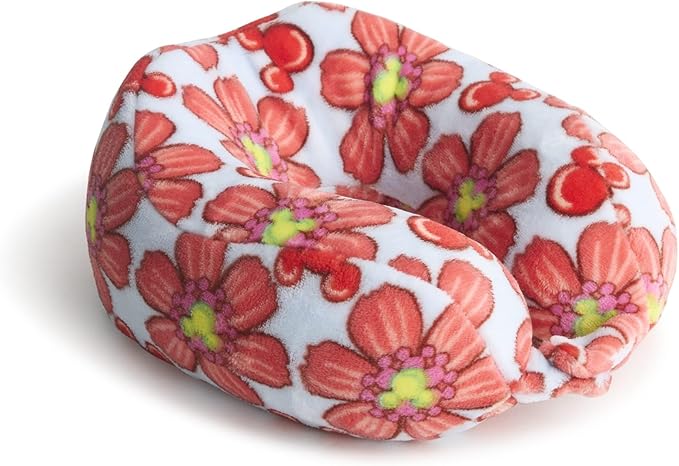Vera Bradley Women's Disney Fleece Travel Neck Pillow, Mickey Meadow Daisy, One Size