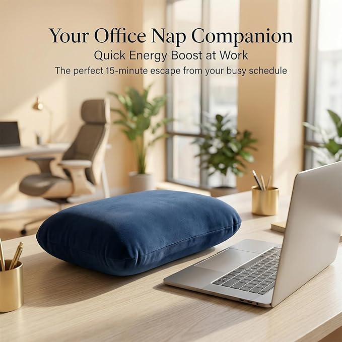 RAINFLOW Memory Foam Pillow - Ergonomic Neck & Back Support Pillow for Sleeping, Travel, Relaxation, Soft & Comfortable Pillow for Long Trips and Lounging