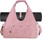 Forestfish Gym Bag For Women With Yoga Mat Holder & Shoe Compartment & Wet Dry Storage Pocket & Adjustable Strap