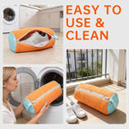 1PCS Shoes Washing Machine Bags, Laundry Shoe Bag for Washer and Dryer, Reusable and Durable Zipper Sneaker Shoe Washing Bag, Tennis Shoes Cleaning Bag for All Shoe Types (Orange)