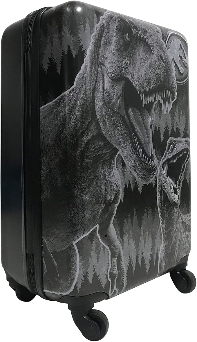 Fast Forward 20 Inches Jurassic World Dinosaur Suitcase - Hard Sided Tween Spinner Travel Trolley Kids Caary-On Luggage With Wheels