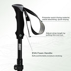 AISUNOURDOOR Lightweight Adjustable Trekking Poles, Aluminum Collapsible Travel Hiking or Walking Sticks for Women Children, with One Disposable Raincoat