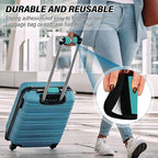 DOMIKING Blue Green Luggage Handle Wraps for Suitcase Luggage Identifier Soft Luggage Marker for Travel Bag Suitcase Luggage Handle Cover Travel Accessories, 4 Pack
