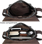 Evergoo Vintage Messenger Bag Unisex Shoulder Bags Canvas Satchel Cross Body Work Satchel Briefcase for 15.6 Inch Laptop