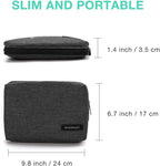 BAGSMART Electronics Organizer Travel Case, Small Cord Bag for Travel Essentials, Tech bag for Men Women, Cable Organizer for Phone, SD Card, Black