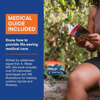 Adventure Medical Kits Mountain Series Medical Kit - Hiker - Emergency Medical First Aid Kit - for 2 People for 2 Days - Comes with a Trauma Pad, Medicine, Guide Book & More - Sunset