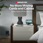 Monster 6 Outlet Wall Plug Surge Protector w/ 1,200 Joules Rating — Safe, Reliable Outlet Extender w/ 1 USB-A, 1 USB-C Charging Ports — Fireproof MOV, ETL Listed, Dual Mode Wall Tap (Black)
