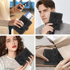 Passport Holder Wallet Cover Personalized Letter A-Z Travel Wallet RFID Blocking Passport Cover Wallet Case for Travel Passport Book Holders for Women and Men, Black-K