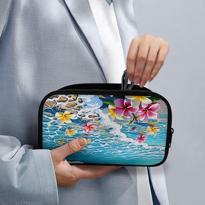 Beach Electronic Organizer Tech Accessory Pouch Electronic Accessories Carry Case Storage Bag for Cable Cord SD Card Travel Bag Cable Organizer
