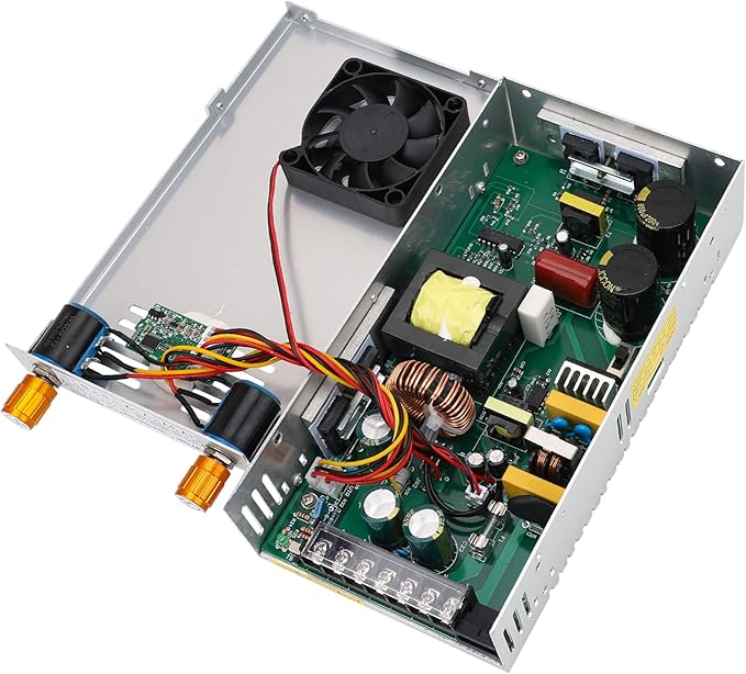 DROK 12V Power Supply, AC 110V 220V to DC 0-12V 0-40A 480W Buck Converter, Volt Amp Adjustable Adapter Regulated 5V 9V 12Volt Switching Voltage LED Transformer Charger for Computer CCTV Lab