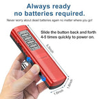 Battery-Free Digital Luggage Scale, 110lbs/50kg Portable Handheld Hanging Scale for Luggages, Suitcases, Backpacks & Bags, Easy Weighing for Travel, No Need Batteries (Red)