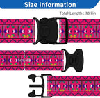 2 Pack Luggage Straps for Suitcases, Adjustable Travel Belt with Double Lock and Quick Release Buckle, Heavy Duty Nylon Bag Packing Strap, Bright Identifiers Business Travel Accessories-Pink Totem