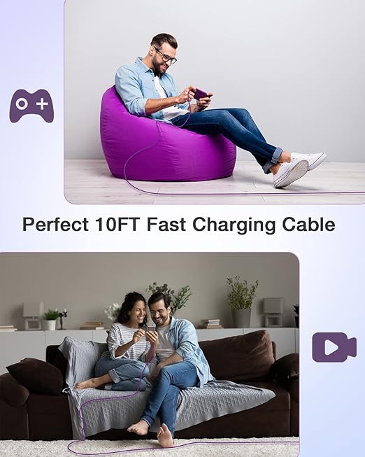 iPhone 14 Charger Fast Charging, 2Pack Dual Port iPhone Charger USB Wall Chargers Plug Adapter with10feet Long USB A to Lightning Charging Cable for iPhone 14/13/12/11/Pro Max/Pro/Plus/XS/XR/X/SE,iPad