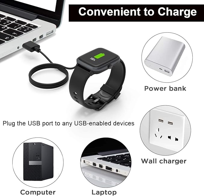 Gloryfit Smart Watch Charger, 4mm Magnetic USB Charging Cable for Gloryfit Smart Watches with ROHS/CE Certification (Pin spacing 4mm)