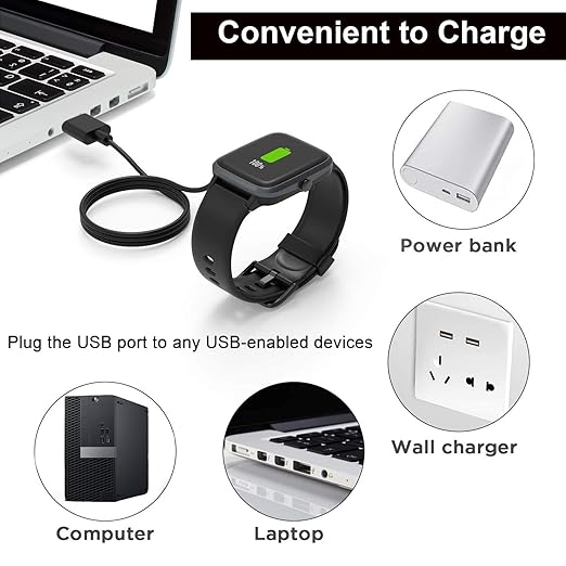 H80 Smart Watch Charger, 2-Pack Compatible with Mindrose H80 1.47” Fitness Tracker Smartwatch Magnetic Charging Cable