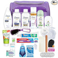 Convenience Kits International Women’s Super Premium 30 PC Travel Kit Featuring: Ensemble of Travel-Size Hair Care and Body Products in Large Toiletry Bag (802) (Purple)