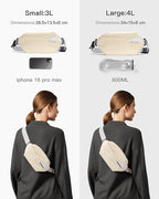 Inateck Sling Bag X, Multi-pocket Crossbody Shoulder Chest Bag with Adjustable Shoulder Strap, Water-resistant Waist Fanny Pack for Men, Women, Travel, Daily Use, Cycling, Hiking, Beige, Small