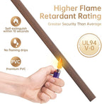Delamu Cord Hider, 85in Cord Covers for 2-3 Wires on Wall, Self-Adhesive Cable Hider, PVC Wire Hiders Wire Covers for TV Cords on Wall, Easy Mount Cable Cover Raceway Kit, W0.95 H0.55in, Cherrywood