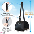 Luxury Airplane Foot Hammock - Removable Base & 60D Premium Memory Foam Footrest for Travel, Office, Gaming & Train - No Foot Clashing, Adjustable, Waterproof, Pouch + Stick-On Guide Included