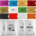 Schembo 16 RFID Blocking Sleeves Set (12 Colorful Credit Card Protector RFID Blocking Sleeve & 4 RFID Passport Holder). Effectively Protect Your Credit, Debit, and ID Cards From Electronic Theft.