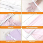 Dntorx 12 Pack Garment Bags 60 * 100cm, 40in PEVA Translucent Garment Covers, Suit Storage Bags, Dress Organizer Bags Used To Protect Shirts, Winter Coats, Jackets（White Edge）