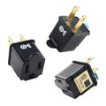 [UL Listed] Cable Matters 3-Pack 2 Prong to 3 Prong Outlet Adapter, 3P to 2P Plug Adapter - Converts a 2Prong Outlet to Support 3Prong Plugs, Black