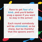 PlayMonster Giant Spoons,Card Games for Kids - Spoons Game,Deck of Cards,Fun Family Games for Kids and Adults, Playing Cards,Game Night, Travel Games, 3-6 Multi-Player Card Game,Ages 7+