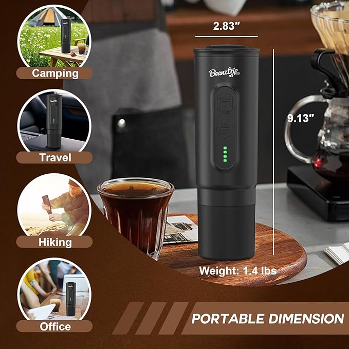 H02 PRO Portable Espresso Maker, Electric Coffee Machine for Travel, 20Bar Small Mini Coffee Maker with Self-Heating, Espresso Machine Fits Ground Coffee & NS Capsule, for Camping, Hiking
