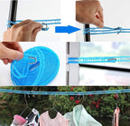 Foshine Clotheslines 3Pack Blue Pink Green 1.64ft Length Clothes Drying Rope Portable Windproof 5m Clothesline for Camping Travel Indoor Outdoor Laundry Clothes Line