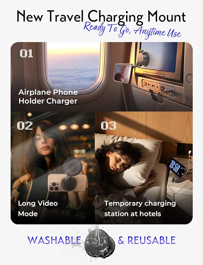 LISEN Qi2.2 25W Magsafe Car Mount Charger,[More Stable & Faster Charging] Suction Cup Phone Mount, Wireless Car Charger 25W Magnetic Car Phone Charger for iPhone 17 16,15W for iPhone 17e 15 14 13 12