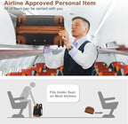 Kono Airline Approved Suitcase Set 3 Piece Luggage Set Lightweight Carry On Travel Luggage, TSA Lock Spinner Wheels Hardshell (Black/Brown, (BP/TB/20))
