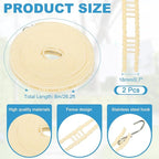 uxcell 2 Pcs Portable Travel Clothesline, 26.2ft Clothes Line Outdoors Travel Hanger Foldable Clothesline Rope with Hooks for Camping Hotel Backyard Home Cruise Ship, Beige