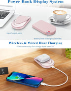 Magnetic Portable Charger, 10000mAh Wireless Portable Charger USB-C Cable, Compatible Battery,Pack Power Bank for iPhone 17/16/15/14/13/12 Series,Samsung (Pink)