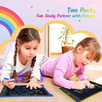 TECJOE 10 Inch 2 Pack LCD Writing Tablet, Colorful Doodle Board Drawing Tablet for Kids, No Mess Toddler Travel Learning Toys, Christmas Birthday Gifts for 3 4 5 6 7 8 Year Old Boys Girls Preschooler