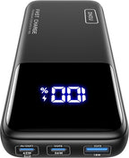 INIU 20000mAh Laptop Power Bank, Compact 65W PD Dual Fast Charging Portable Charger, Flight-Safe Battery Pack with USB C Cable for Travel MacBook iPad Tablet Switch iPhone 17 16 Pro Samsung S25