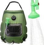 FENSAN Solar Portable Shower Bag, 5 Gal/20L Solar Heating Outdoor Camping Shower Bag with On-Off Switchable Shower Head&Removable Hose Suitable for Camping, Hiking, Travel, Beach Swimming